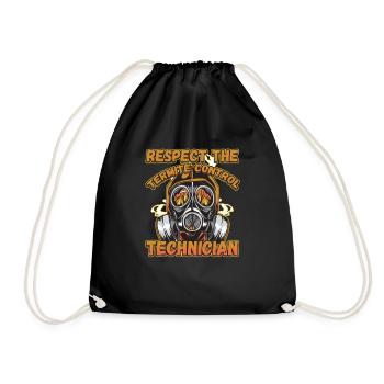 Respect The Termite Control Technician for a Bug - Drawstring Bag - black - Front