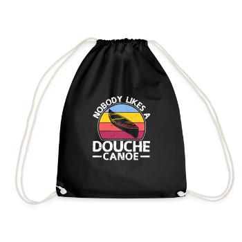 Nobody likes a Duppen Canoe Funny Camping Canoe - Drawstring Bag - black - Front