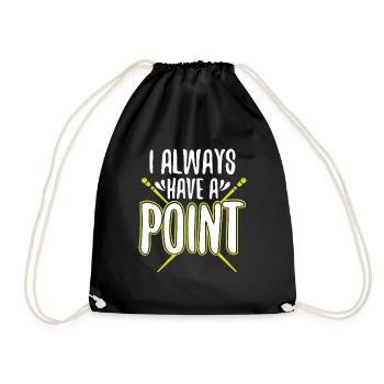 Acupuncture Always A Point - Drawstring Bag - black - Front