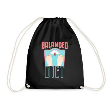 Balanced Diet - Drawstring Bag - black - Front