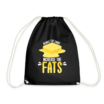 Keto Reduce Carbs Increase Fats - Drawstring Bag - black - Front