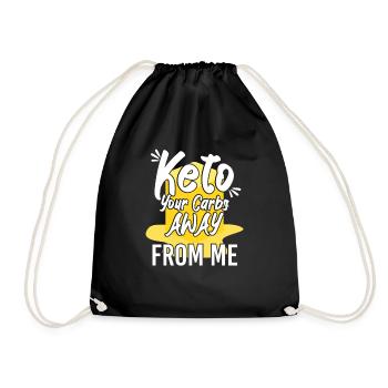 Keto Your Carbs Away From Me - Drawstring Bag - black - Front
