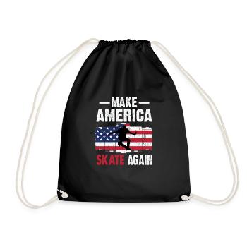 Make America Skate Again Skateboard Clothing - Drawstring Bag - black - Front