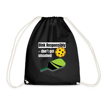 Outdoor Gartenspiel Lustiges Pickleball Design mit - Turnbeutel - Schwarz - Vorne