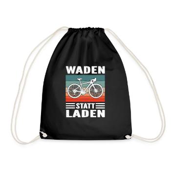 Rennrad Radsport retro Sunset für Rennradfahrer - Turnbeutel - Schwarz - Vorne