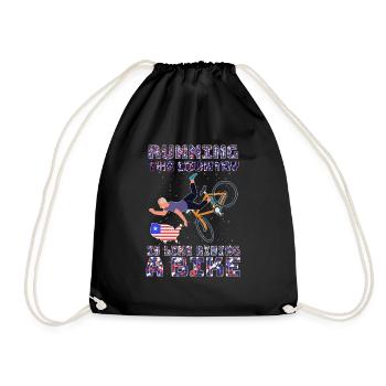 Running The Country Is Like Riding A Bike - Drawstring Bag - black - Front