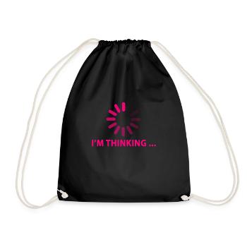 I'm thinking. Cancel, loading icon Thinking - Drawstring Bag - black - Front