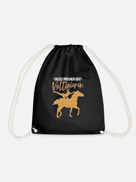 Dieses Mädchen liebt Voltigieren Volti - Turnbeutel - Schwarz