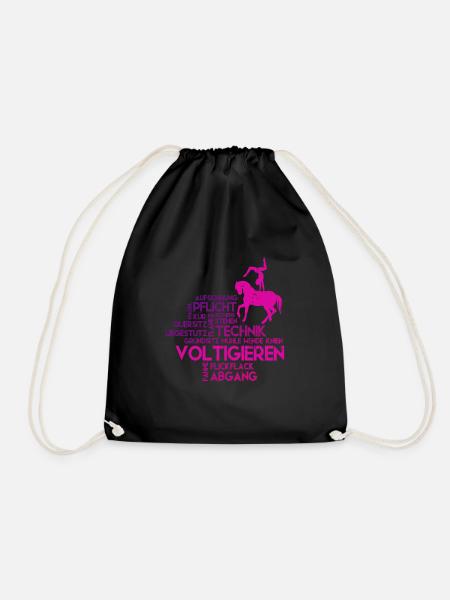 Mädchen Voltigieren Volti - Turnbeutel - Schwarz