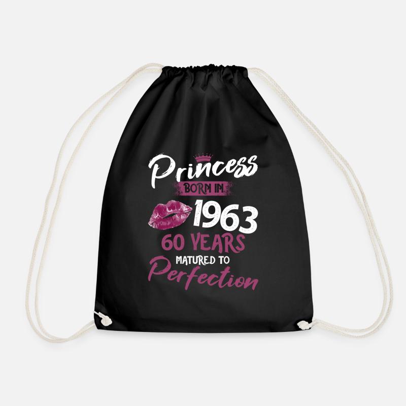 60. Geburtstag 60 Jahre Perfektion Prinzessin 1963 - Turnbeutel - Schwarz