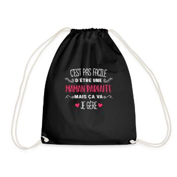 C'est Pas Facile D'être Une Maman Parfaite Mais - Sac de sport léger - noir - Devant