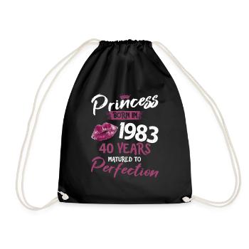 40ème anniversaire 40 ans de perfection Princesse 1983 - Sac de sport léger - noir - Devant