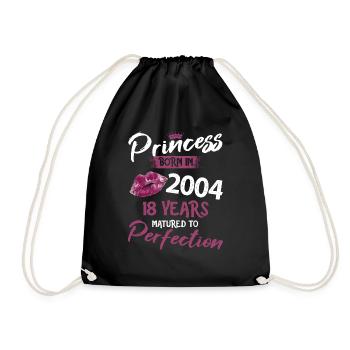18ème anniversaire 18 ans de perfection Princesse 2004 - Sac de sport léger - noir - Devant