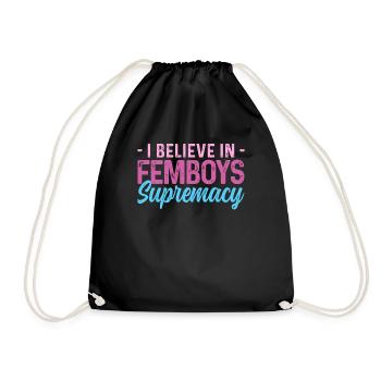 Femboy-Geschenk - Turnbeutel - Schwarz - Vorne