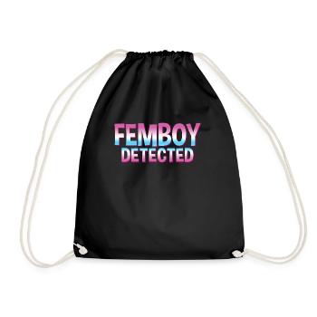 Femboy Gift - Drawstring Bag - black - Front