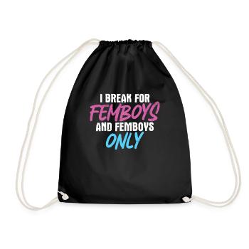 Femboy Gift - Drawstring Bag - black - Front