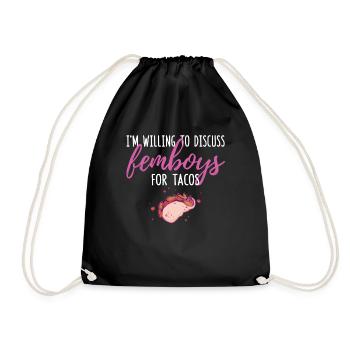 Lustiges Femboy-Geschenk - Turnbeutel - Schwarz - Vorne