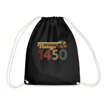 Machu Picchu Peru Inca Retro Vintage Gift - Drawstring Bag - black - Front