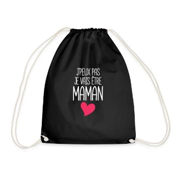 J'peux Pas Je Vais Être Maman, Enceinte, Future - Sac de sport léger - noir - Devant