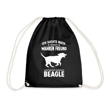 Lustiges Beagle Hunde Hundeschule Beagle - Turnbeutel - Schwarz - Vorne