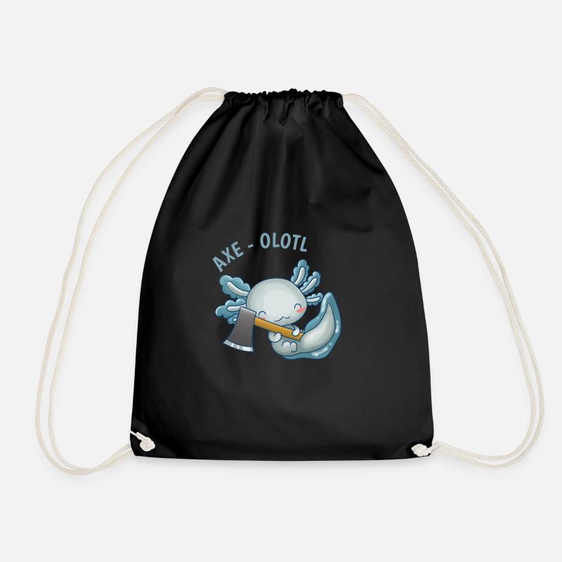 Lustiges Axt-olotl Geschenk - Turnbeutel - Schwarz