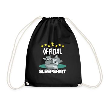 Beau cadeau De loup endormi - Sac de sport léger - noir - Devant