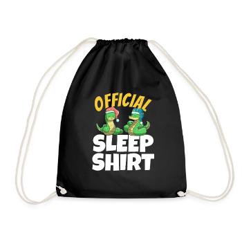 Schlafende Schlangen geschenk - Turnbeutel - Schwarz - Vorne