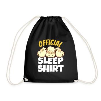 Nice Sleeping Sheep Gift - Drawstring Bag - black - Front