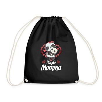 Panda-mama - Turnbeutel - Schwarz - Vorne