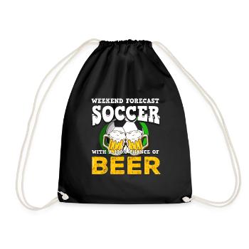 Bière de football - Sac de sport léger - noir - Devant
