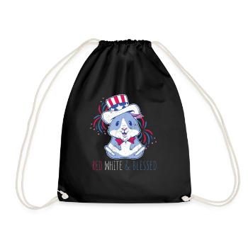Blessed American Pig Guinea USA 4 juillet - Sac de sport léger - noir - Devant