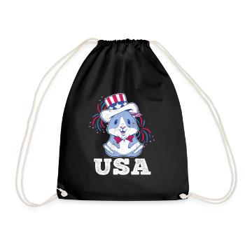 Amérique Cochon d’Inde États-Unis 4 juillet - Sac de sport léger - noir - Devant