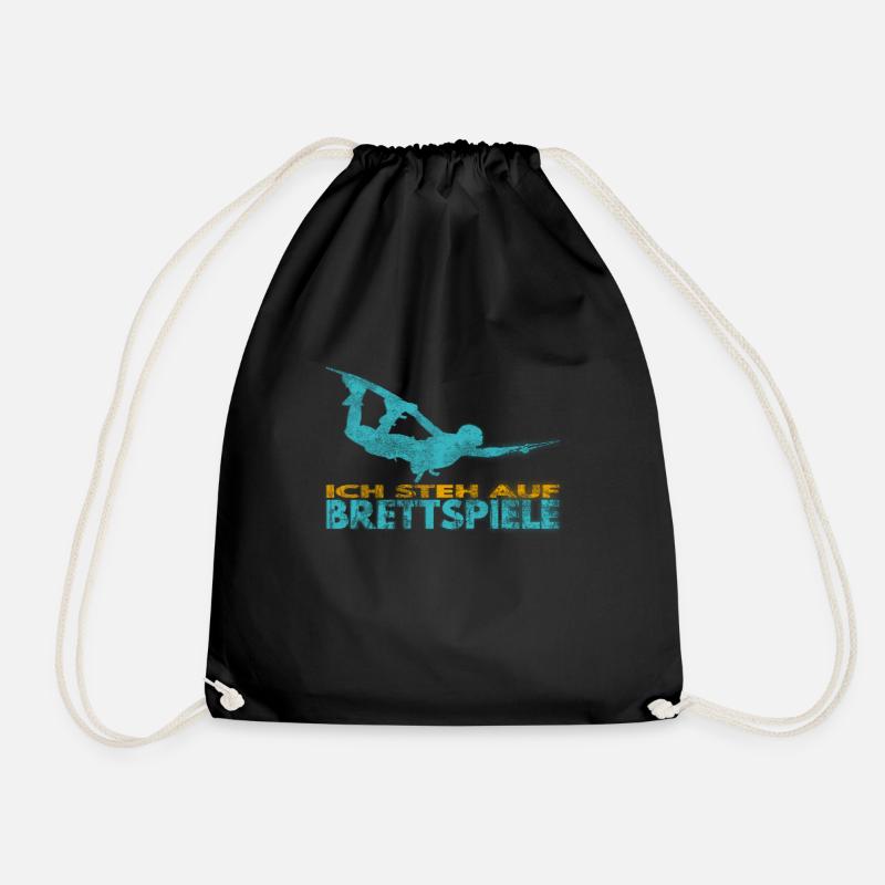 Ich steh auf Brettspiele. Wakeboard Lifestyle - Turnbeutel - Schwarz