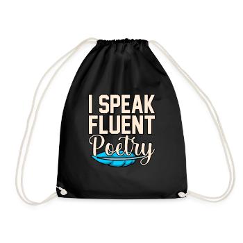 Je parle couramment poésie poèmes poètes - Sac de sport léger - noir - Devant