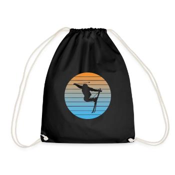 Skieurs Ski de Noël Sports d'hiver Ski - Sac de sport léger - noir - Devant