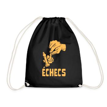 échecs main prendre une pièce tactique stratégie - Sac de sport léger - noir - Devant