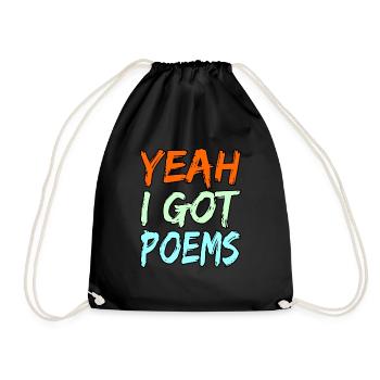 Oui, j’ai des poèmes, des poètes, des écrivains, - Sac de sport léger - noir - Devant