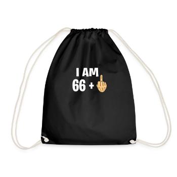 I Am 66 years old - Turnbeutel - Schwarz - Vorne