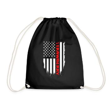 Strawberry Proud American - Turnbeutel - Schwarz - Vorne