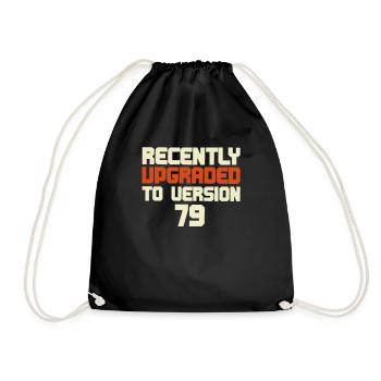 Funny Birthday Tee - Upgraded To Version )&"&Text( - Turnbeutel - Schwarz - Vorne