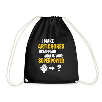 Superpower Artichoke Edition - Turnbeutel - Schwarz - Vorne