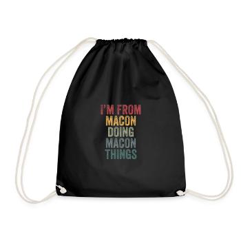 Macon choses ville - Sac de sport léger - noir - Devant