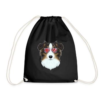 Berger australien UK Lunettes de soleil I Deutsch Flag - Sac de sport léger - noir - Devant