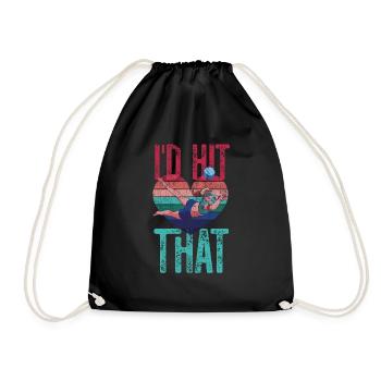 Volleyball Player Team Retro - Drawstring Bag - black - Front