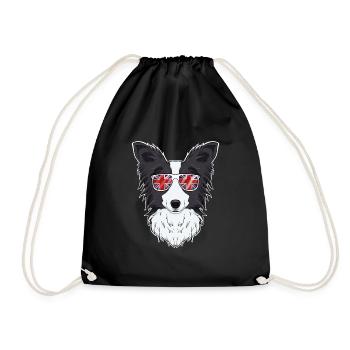 Border Collie UK Lunettes de soleil I Deutsch Flag I - Sac de sport léger - noir - Devant