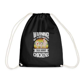 Chicken Farmer Chicken - Drawstring Bag - black - Front