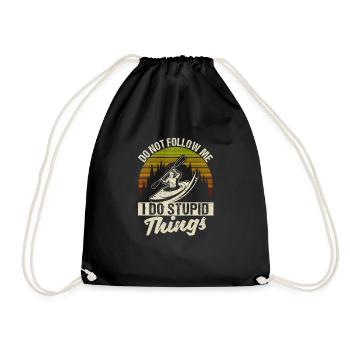 Ne me suivez pas Je fais des choses stupides Kayak Drôle - Sac de sport léger - noir - Devant
