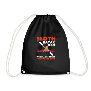 Sloth Kayak Team Nous arrivons quand nous arrivons - Sac de sport léger - noir - Devant