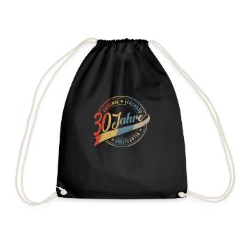 Vintage 30 Geburtstag 30 Jahre Birthday Bday Damen - Turnbeutel - Schwarz - Vorne