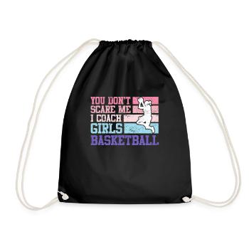 Girls Basketball Coach - Drawstring Bag - black - Front
